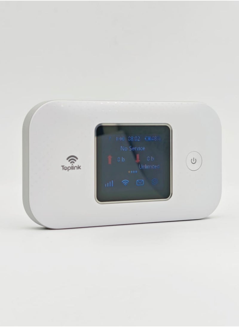 TOPLINK - MR57E eSIM WiFi Router, eSIM + Physical SIM, 4G  WiFi 6, 4600mAh Battery, 12 Users - Image 1