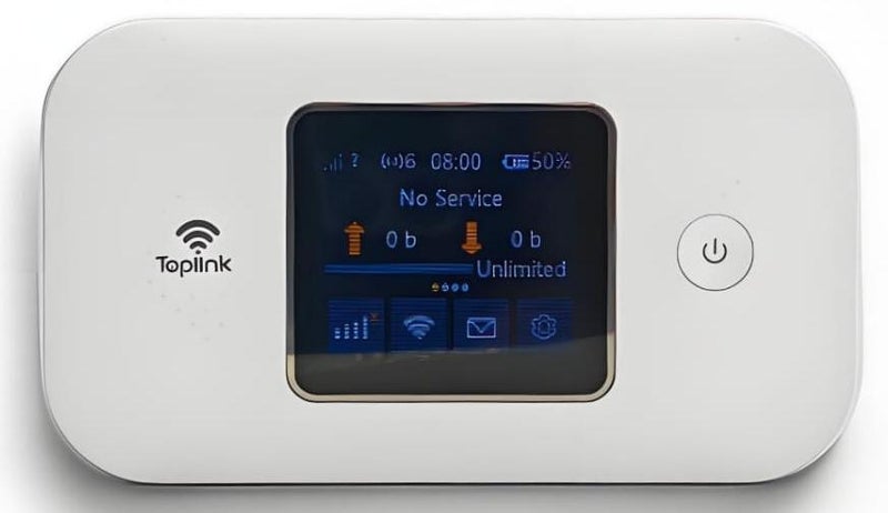 TOPLINK MR57E eSIM WiFi Router, eSIM + Physical SIM, 4G  WiFi 6, 4600mAh Battery, 12 Users - Image 1