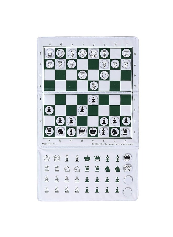 WE Games طقم شطرنج مغناطيسي من WE Games، لوحة شطرنج سفر صغيرة مع قطع مغناطيسية، طقم شطرنج جيب للتدريب أثناء التنقل 2 ملكة إضافية وقطع فارغة للتعلم، طقم شطرنج سفر قابل للطي للبالغين والأطفال - Image 3