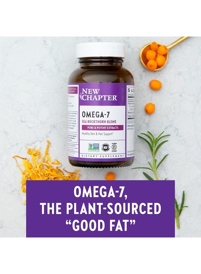 New Chapter Supercritical Omega 7 with Sea Buckthorn + Plant Sourced Fatty Acids + Omega 7 + Non-GMO Ingredients - 60 Vegetarian Capsule - Image 5