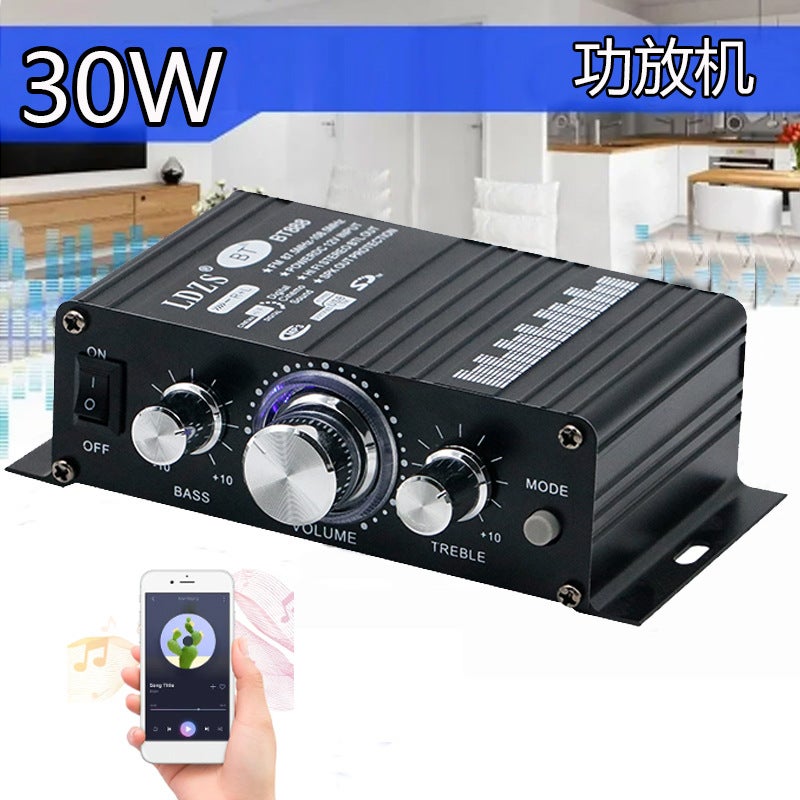 Explosions Mini Small Pure Amplifier Home Computer Audio 2.0 Channel 12V Car Bluetooth Amplifier - Image 4