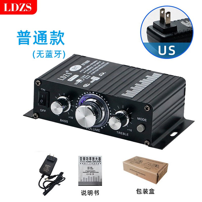 Explosions Mini Small Pure Amplifier Home Computer Audio 2.0 Channel 12V Car Bluetooth Amplifier - Image 1