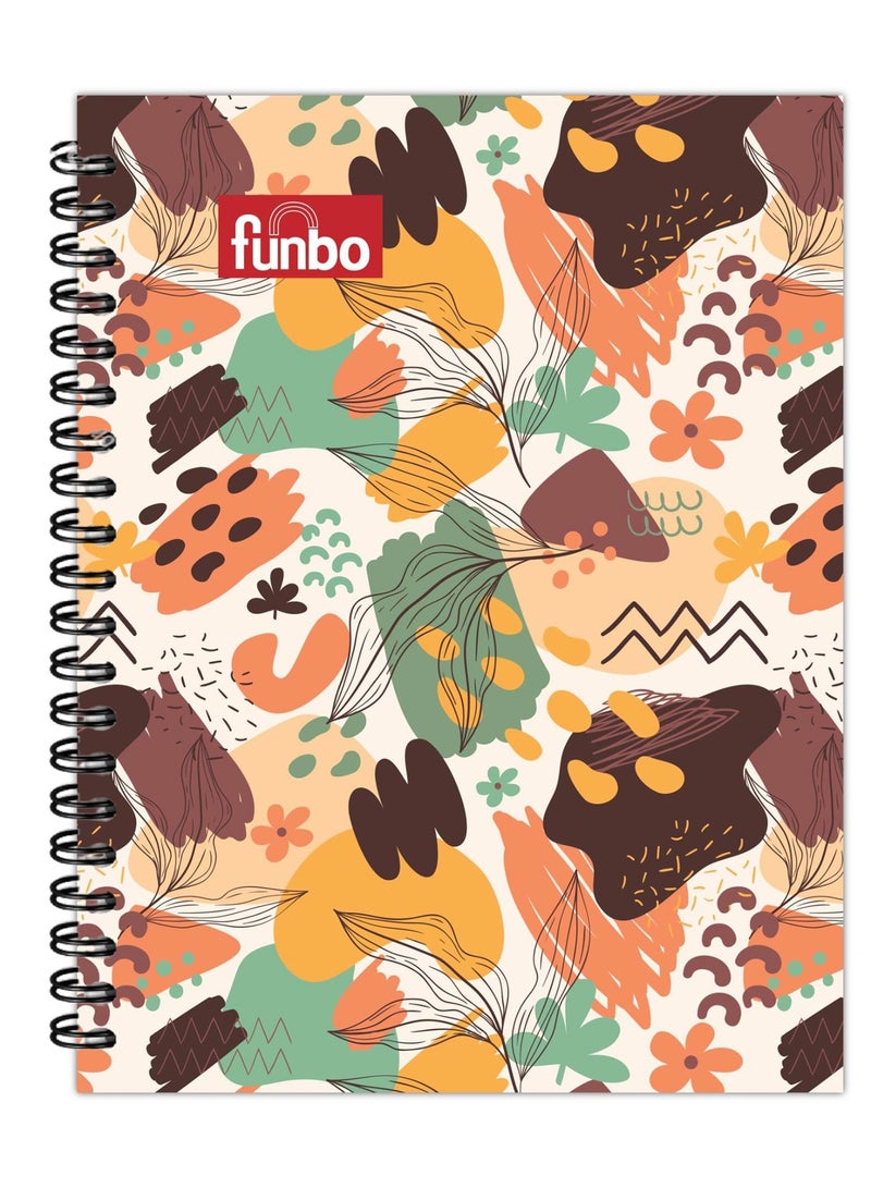 Funbo A4 Size Single Line Notebook With Hard Cover 80 Sheets - Image 1