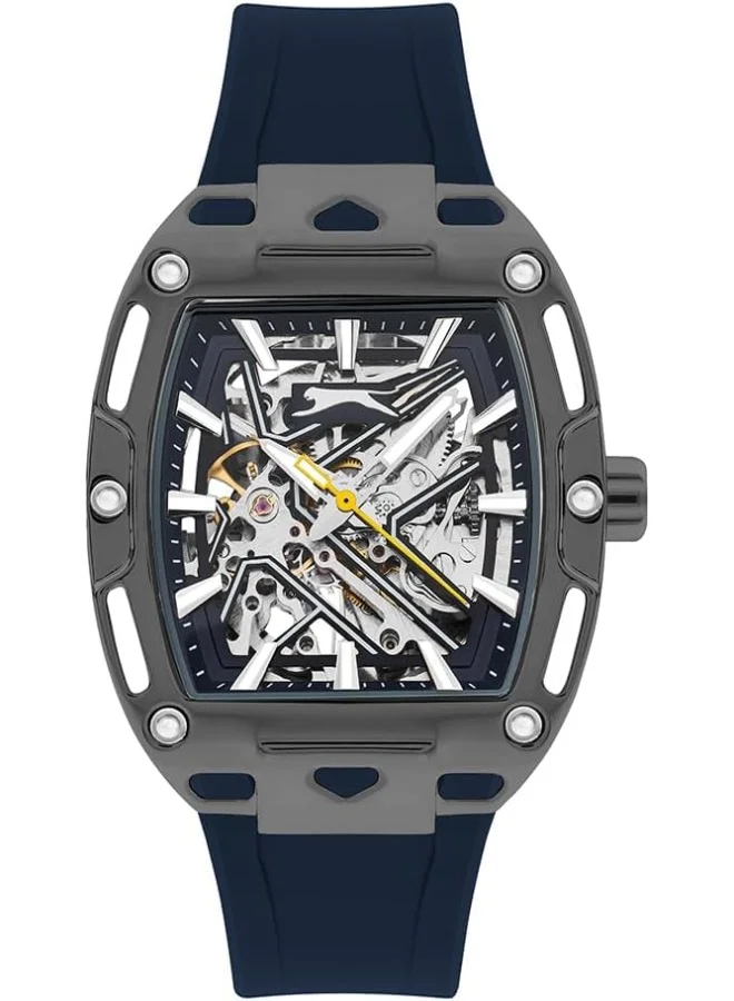 سلازنجر SLAZENGER Men's G-3625 Movement Watch, Automatic Display and Silicone Strap - SL.9.2270.1.02, Blue