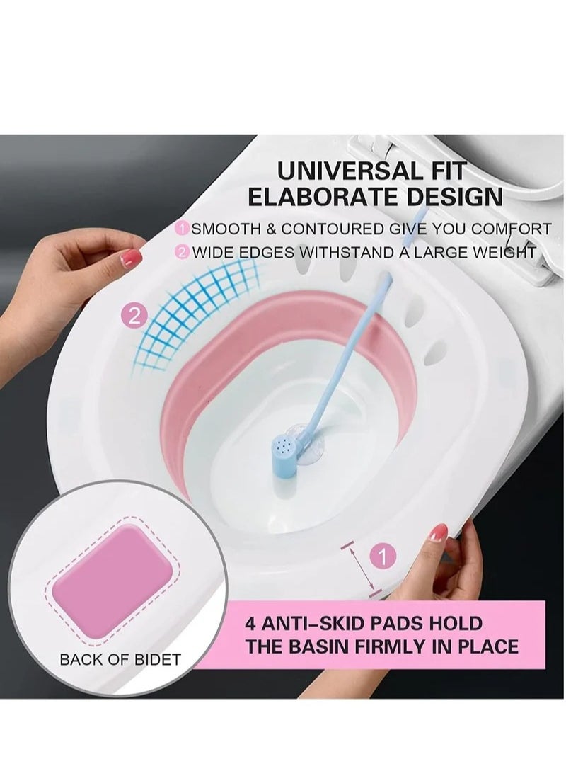 MIXDE Sitz Bath For Toilet Seat Basin Portable Bidet For Pregnant Women  - Image 4