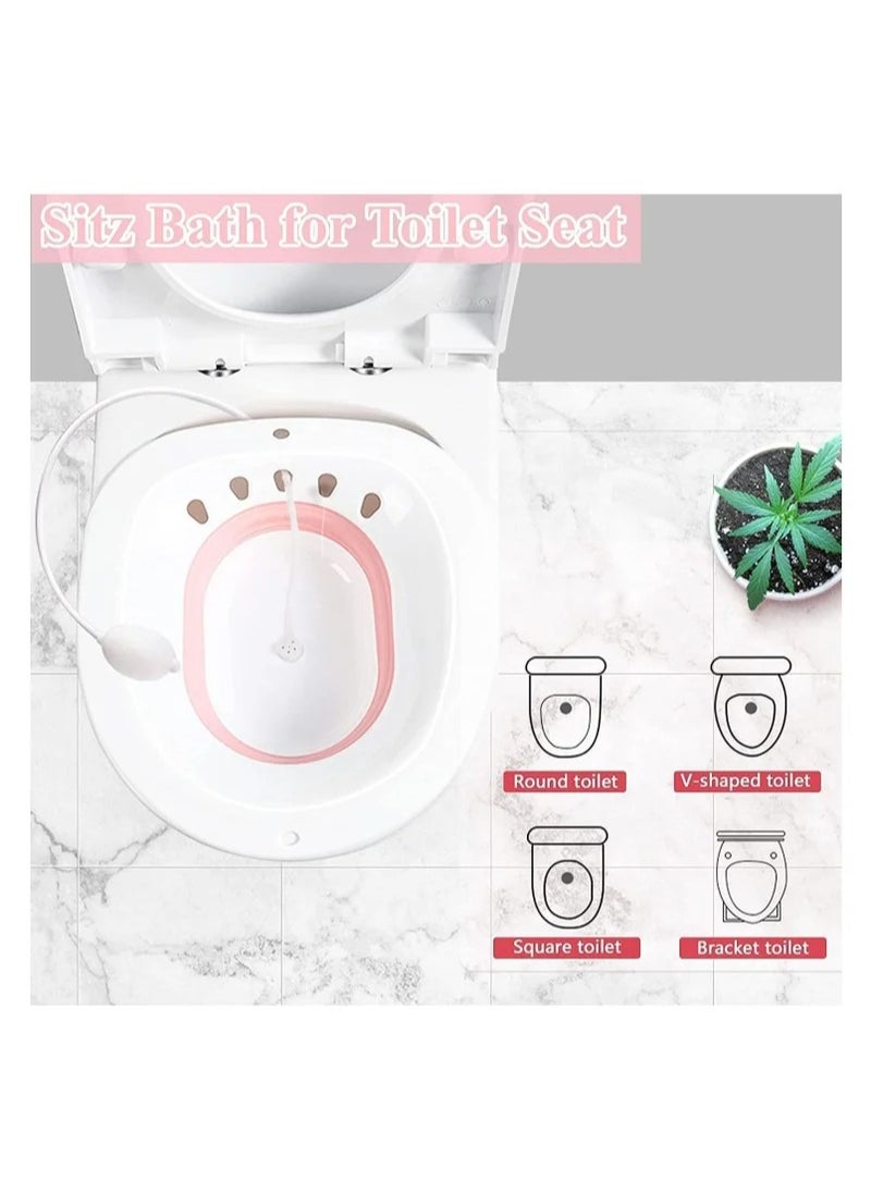MIXDE Sitz Bath For Toilet Seat Basin Portable Bidet For Pregnant Women  - Image 2