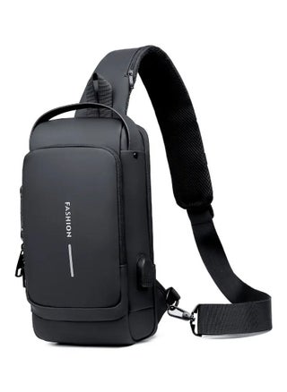 Anti Theft Sling Bag with USB Charging Sport Sling Anti-Theft Shoulder Bag  Crossbody Bags Chest Daypack Black - pzsku/Z0D9808075FD2F623997AZ/45/_/1682614178/30e35926-dcb5-421e-acac-ca23cc94957a