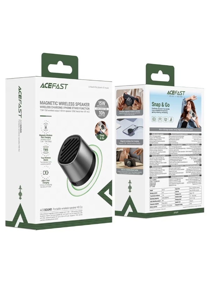 AceFast Portable Speaker Wireless Charger K8 Go - Image 4
