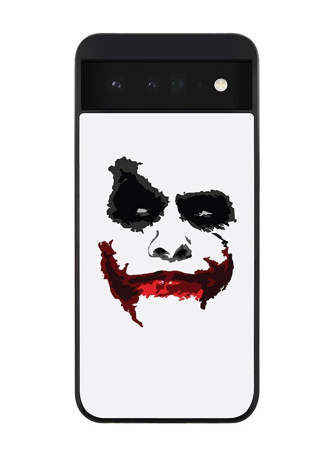 Stylizedd حافظة حواف سوداء متينة لجوجل بيكسل 6 5G، حافظة رفيعة، حافظة مرنة من المطاط، حواف مضادة للسقوط، غلاف TPU جل رقيق - ابتسامة الجوكر - Image 1