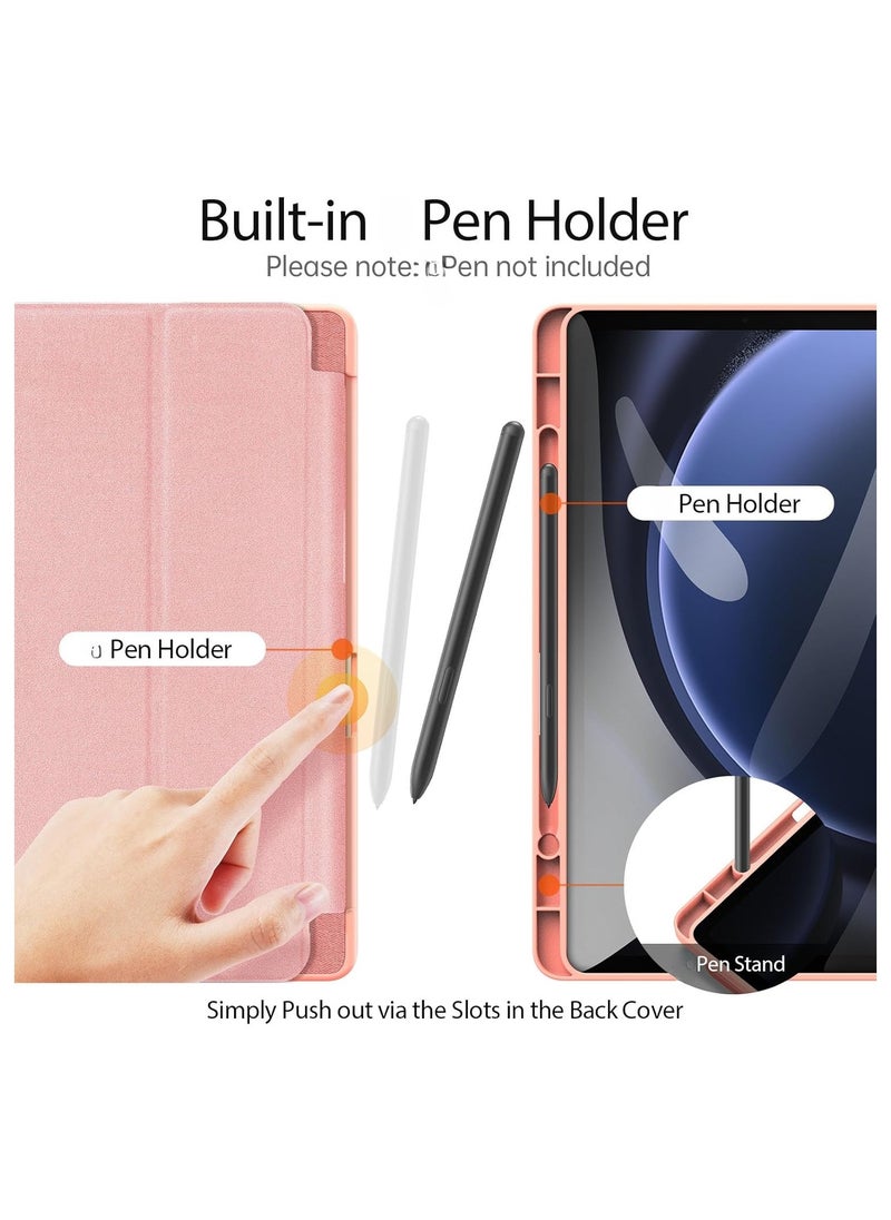 Case Compatible Samsung Galaxy Tab S10 FE SM-X520/SM-X526 10.9-inch (2025) Drop and Scratch Resistant Tri-Folding Protective Case with Auto Sleep-Wake
