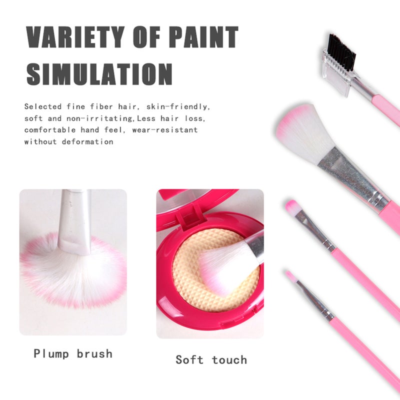 Pretend Makeup Kit: 15-Piece Multicolor All-In-One Set - Imagination Boosting Pretend Play Makeup Set for Little Girls Princess Dress-Up & Friend Play - Image 4