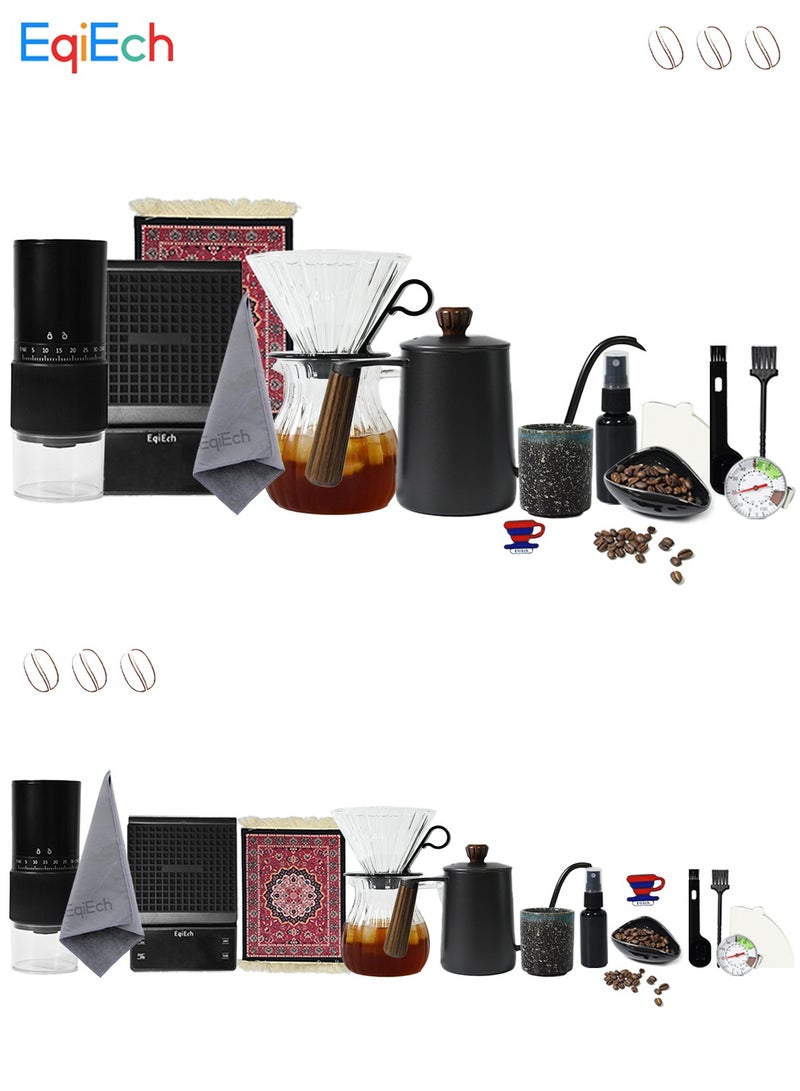 EqiEch V60 Coffee Maker Set Cordless Rechargeable Electric Coffee Grinder Drip Coffee Tools Kit Hand Brew Coffee Machine Accessories Suitable For 1-4 CUPS  - Image 2
