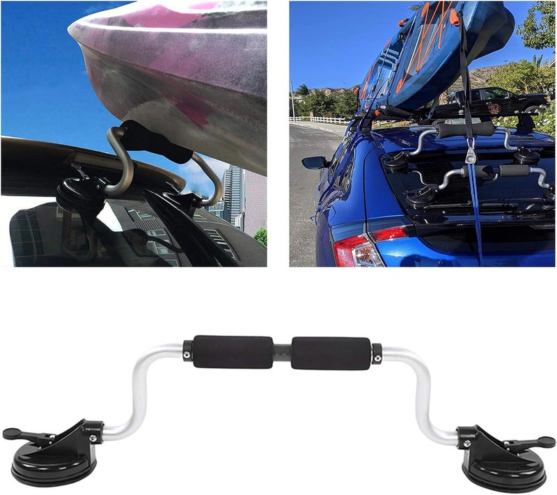 klarako Kayak Suction Cup Holder, Canoe Load Assist Rack for Mounting Kayaks and Canoes to Car Roof, Boat Roller for Travel  Silver - Image 3