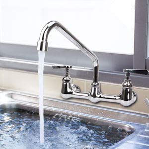 KWODE 8” Swivel Swing Nozzle Spout Replacement Kit for All Brand Commercial Kitchen Sink Faucet with M25*1.25mm Connector Size and 2.2 GPM Aerator, 360°Stainless Steel Add-on Spout Chrome Finish - Image 4