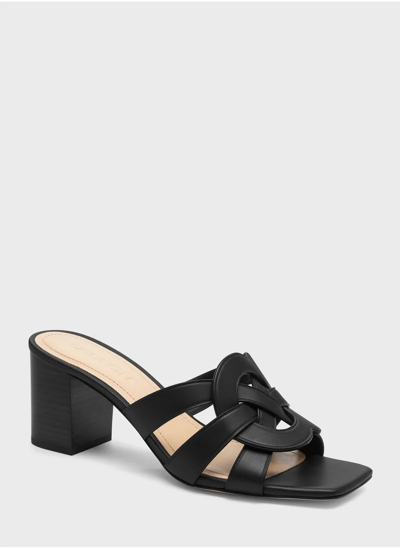 COACH Nikki Mid Heel Sandals