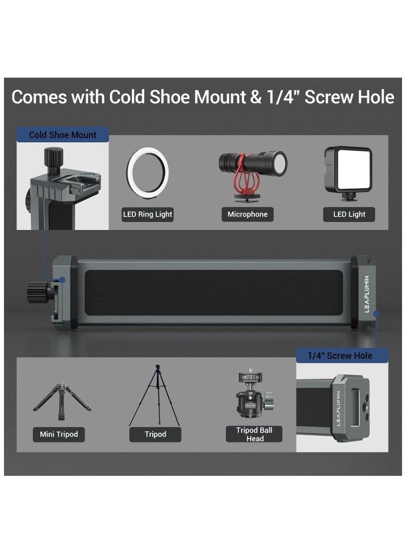 SOLARAE محول حامل ثلاثي القوائم لجهاز الآيباد، حامل ثلاثي القوائم من الألمنيوم لجهاز الآيباد 12.9، حامل ثلاثي القوائم للأجهزة اللوحية مع برغي 1/4"، حامل ثلاثي القوائم عالمي لجهاز الآيباد، متوافق مع آيباد برو 12.9/11-(6.5"-17.3") - Image 3