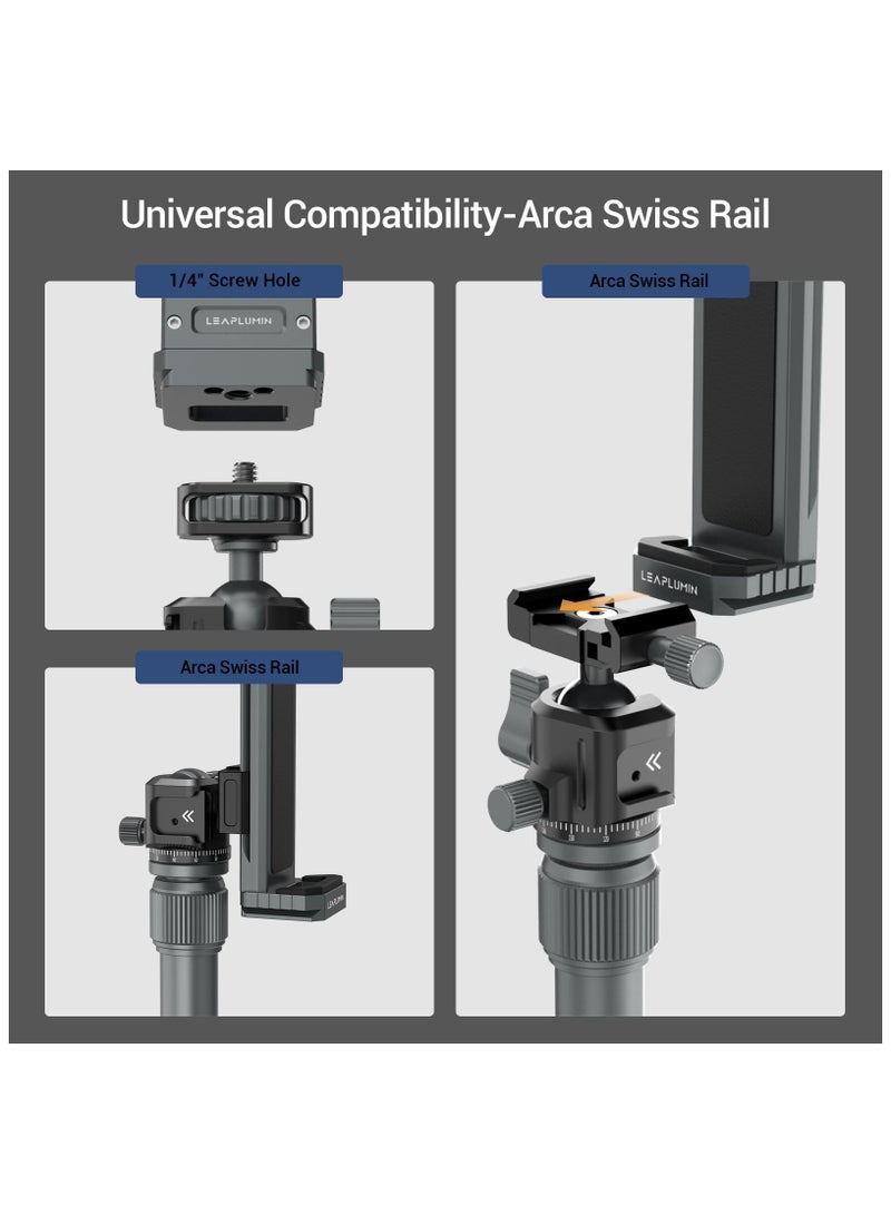 SOLARAE محول حامل ثلاثي القوائم لجهاز الآيباد، حامل ثلاثي القوائم من الألمنيوم لجهاز الآيباد 12.9، حامل ثلاثي القوائم للأجهزة اللوحية مع برغي 1/4"، حامل ثلاثي القوائم عالمي لجهاز الآيباد، متوافق مع آيباد برو 12.9/11-(6.5"-17.3") - Image 4
