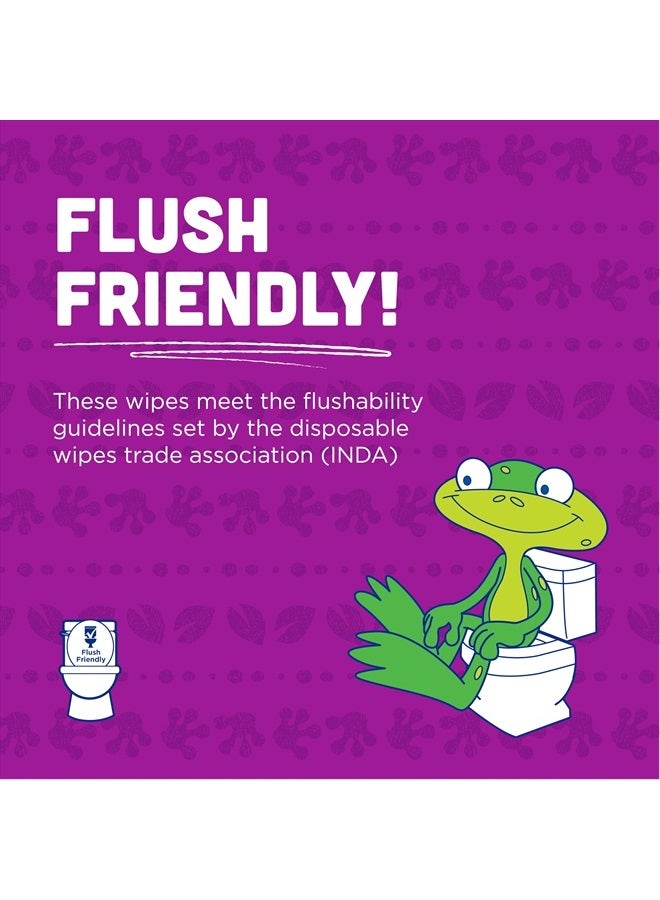 Kandoo Flushable Wipes for Baby and Kids by Kandoo, Sensitve and Unscented Formula, Hypoallergenic Potty Training Wet Cleansing Cloths , 48 Count, Pack of 12 - Image 4