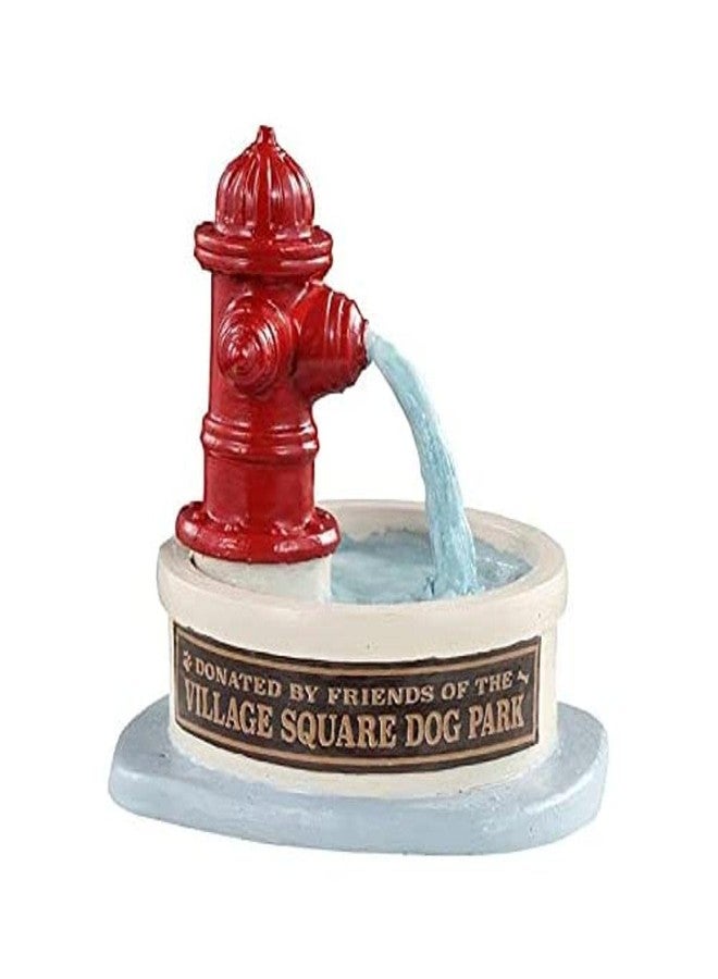 Lemax Dog Park Water Fountain #14843, Red