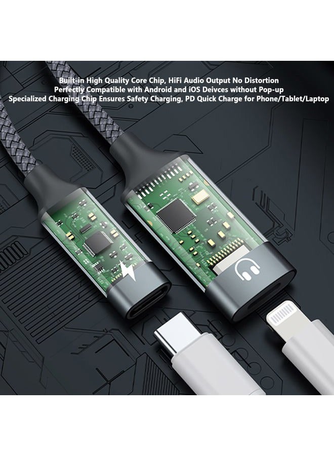 Azddur محول صوت USB C إلى Lightning، شحن سريع PD 60W، جودة صوت Hi-Fi، توافق واسع، متانة لا مثيل لها - Image 5
