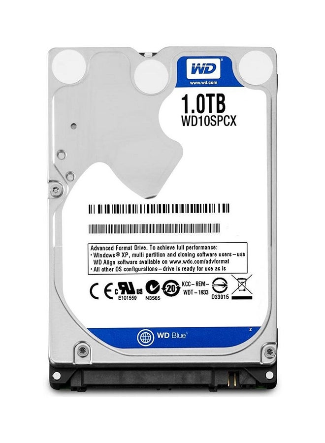 دبليو دي قرص صلب داخلي SATA 6Gb/s بسعة 1TB وسمك 7mm وسرعة 5400RPM لأجهزة اللابتوب (WD10SPCX) - Image 1
