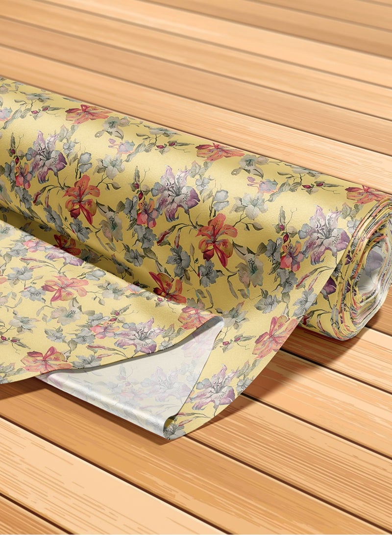 فيلاتو Ø¬Ù„Ø§Ø¨ÙŠØ© Ù…Ø®ÙˆÙŠØ± Ø¨ØªØµÙ…ÙŠÙ… Ø²Ù‡ÙˆØ± Ø¨Ø§Ù„Ù„ÙˆÙ†ÙŠÙ† Ø§Ù„Ø£ØµÙ�Ø± ÙˆØ§Ù„ÙˆØ±Ø¯ÙŠØŒ Ù‚Ù…Ø§Ø´ Ø­Ø±ÙŠØ± Ø¹Ø±Ø§Ù…ÙŠ Ù…Ù† Ø§Ù„Ù„ÙŠÙ„ØŒ Ù…Ù‚Ø§Ø³ 58 Ø¨ÙˆØµØ©ØŒ ØªØµÙ…ÙŠÙ… Ø²Ù‡ÙˆØ±ØŒ Ø®ÙŠØ§Ø·Ø©ØŒ Ø¹Ø±Ø¶ 58 Ø¨ÙˆØµØ© - Image 5