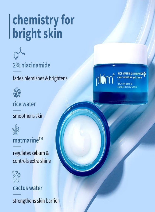 بلوم كريم جل مرطب فائق الخفة من بلوم، غني بالنياسيناميد بنسبة 2% وماء الأرز، مرطب شتوي للوجه | ترطيب مضاعف خالٍ من الزيوت | يفتح البشرة ويخفي الشوائب | تم اختباره من قبل أطباء الجلدية | مناسب لجميع أنواع البشرة | للنساء والرجال | نباتي 100% | 25 غرام - Image 4