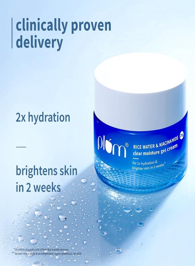 بلوم كريم جل مرطب فائق الخفة من بلوم، غني بالنياسيناميد بنسبة 2% وماء الأرز، مرطب شتوي للوجه | ترطيب مضاعف خالٍ من الزيوت | يفتح البشرة ويخفي الشوائب | تم اختباره من قبل أطباء الجلدية | مناسب لجميع أنواع البشرة | للنساء والرجال | نباتي 100% | 25 غرام - Image 2