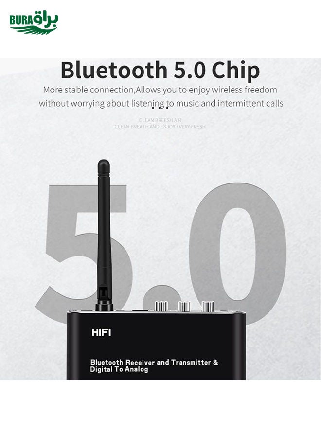BURAQ ZS-SGD09 3 in 1 Digital to Analog Bluetooth 5.0 Receiver & Transmitter  - Image 4