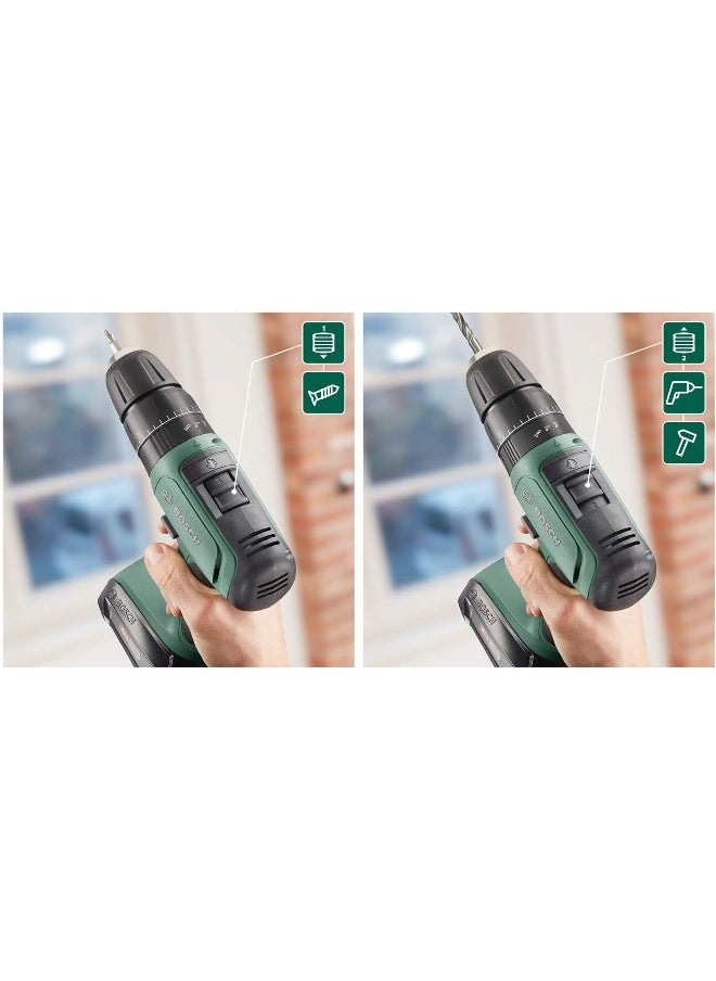 BOSCH Diy Tools Universal Impact 18 Cordless Combi Drill With Two 18 V Lithium-Ion Batteries  - Image 3