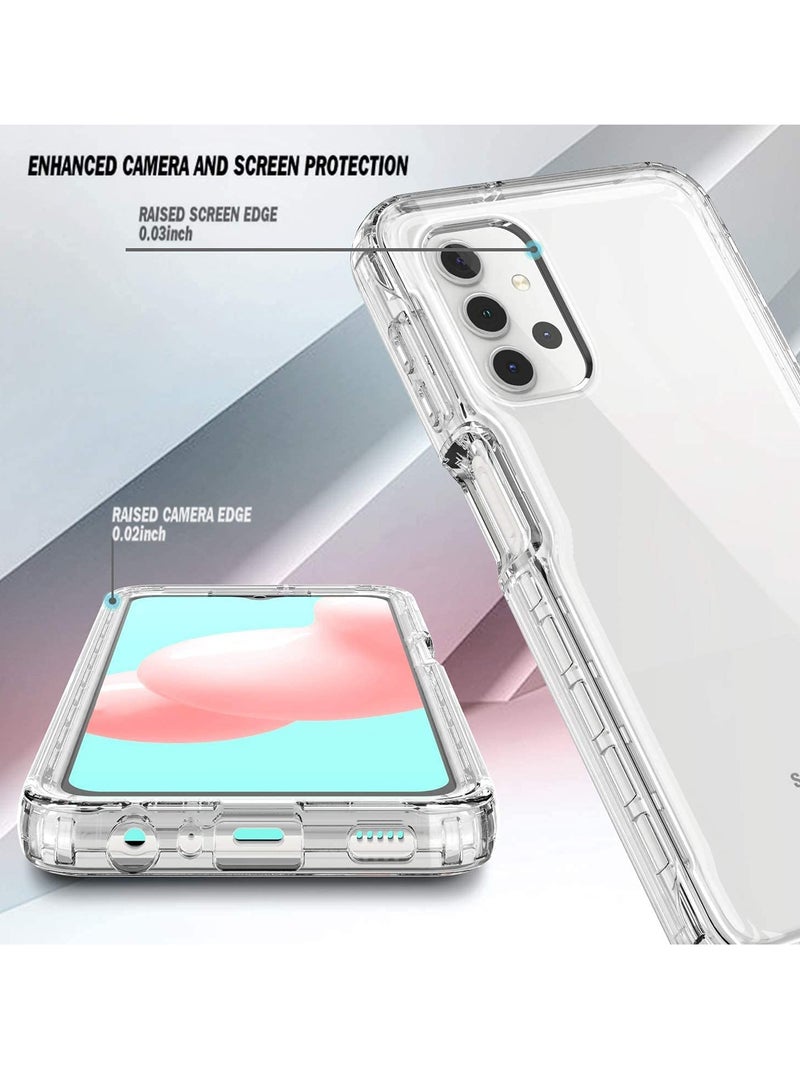SYOSI Case for Samsung Galaxy A32 5G with [Built in Screen Protector], Full Body Protective Shockproof Rugged Bumper Cover, Impact Resist Durable Phone Case Clear - Image 2