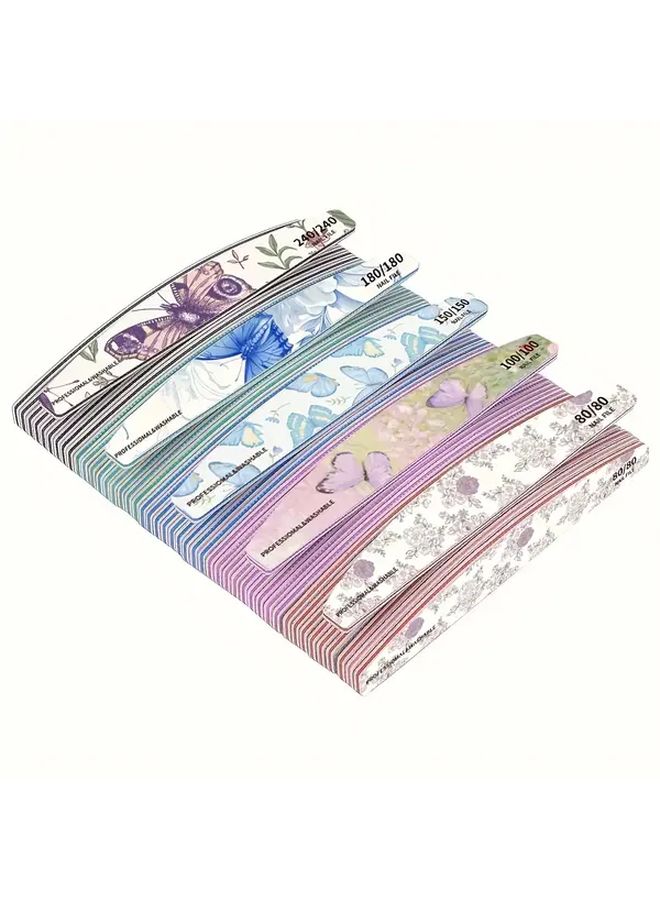 Reusable 5pcs Double Sided 80 100 150 180 240 Grit Nail Files For Professional Pedicure - Image 3