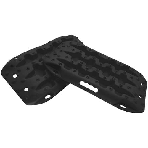 ALL-TOP أل-توب لوحات استرداد الجر الصغيرة، مسارات احتكاك الإطارات القابلة للانحناء للطرق الوعرة للرمال والطين والثلج، 2 قطعة ومجموعة تركيب (الجيل الثالث، أسود) - Image 2