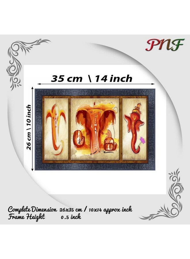 PNF Poster N Frames Ganesh Ji Wooden Photo Frame With Acrylic Sheet | For Living, Pooja Room | Home Decoration Item | Best Gifting Option (10 * 14Inch,Multicolour,Synthetic) 4352 - Image 2