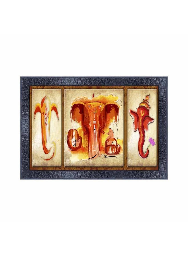 PNF Poster N Frames Ganesh Ji Wooden Photo Frame With Acrylic Sheet | For Living, Pooja Room | Home Decoration Item | Best Gifting Option (10 * 14Inch,Multicolour,Synthetic) 4352 - Image 1