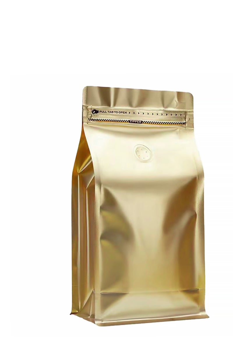 ACYYH 10 pcs Eight Sided Sealed Coffee Bag Air Valve Aluminum Foil Tea Bag Coffee Beans Self-Contained Sealed Coffee Powder Self-Sealing Bag - Image 1