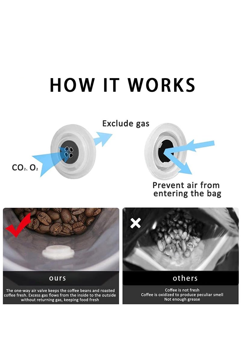 ACYYH 10 pcs Eight Sided Sealed Coffee Bag Air Valve Aluminum Foil Tea Bag Coffee Beans Self-Contained Sealed Coffee Powder Self-Sealing Bag - Image 3