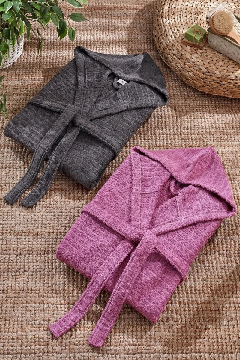 Casnack Quina 2-Piece Hooded Oversize Bathrobe Set