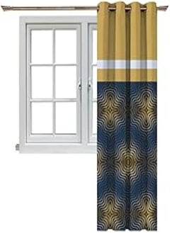 Naguib Selim Naguib Selim M.C 294-A 3D Printed Curtain for Living Room and Bedroom, Multi Color, 280 * 140 cm 