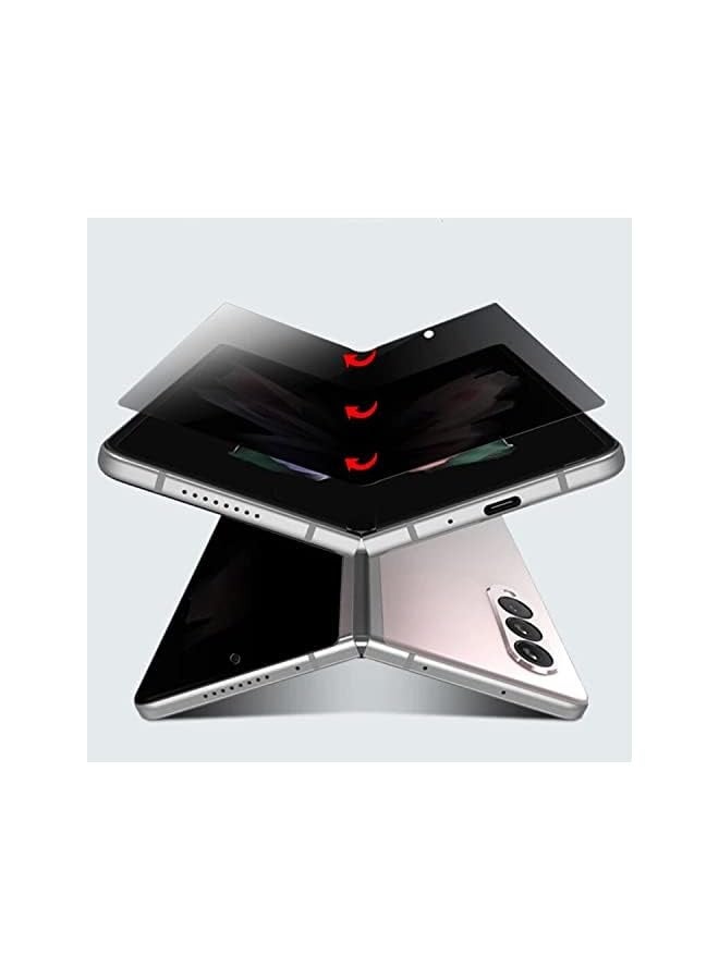 بروماس (قطعتان) متوافقان مع واقي شاشة الخصوصية Galaxy Z Fold 5 (شاشة داخلية + شاشة أمامية) طبقة هيدروجيل ناعمة خالية من الفقاعات (مضادة للظهور) - Image 5