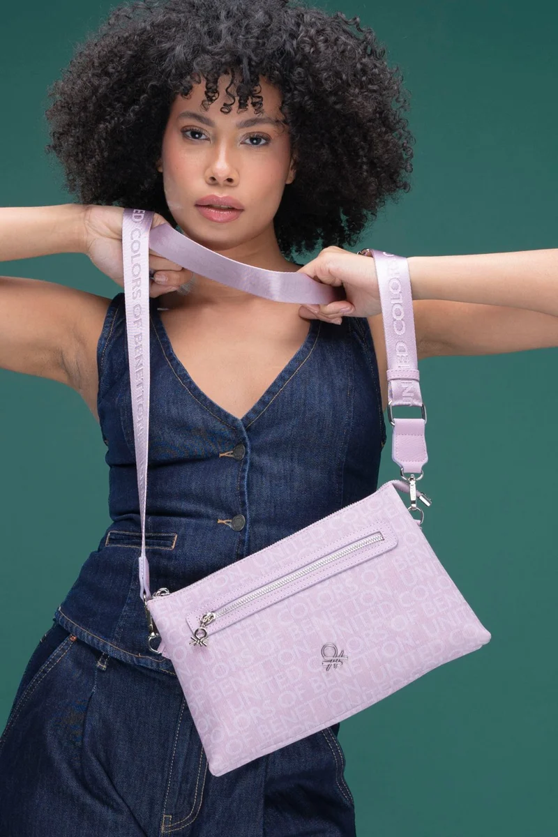 يونايتد كولورز أوف بينتيون Benetton Women's Crossbody Bag Lilac BNT1314