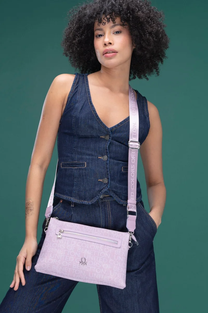 يونايتد كولورز أوف بينتيون Benetton Women's Crossbody Bag Lilac BNT1314