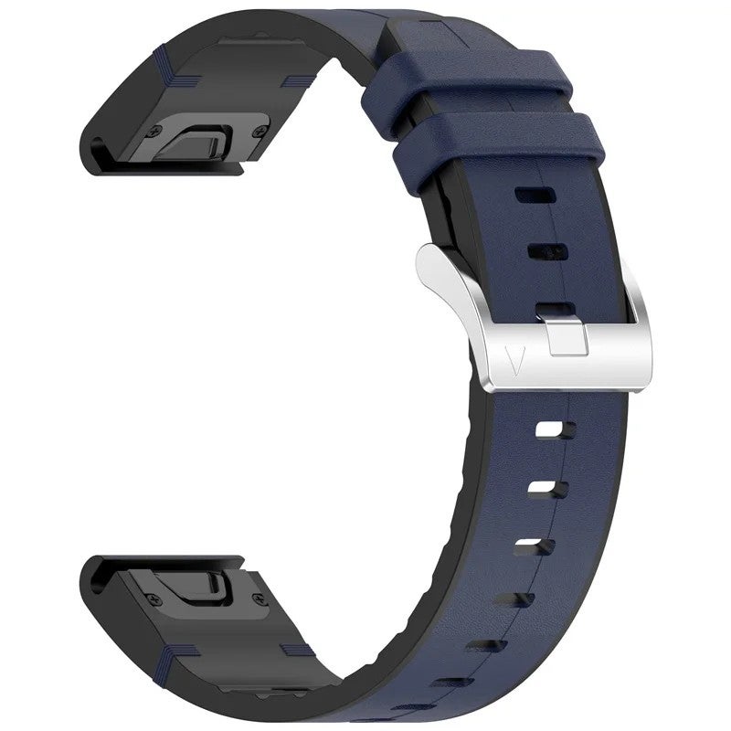 Bluejw 20/22/26mm Quick Release Watch Band for Garmin Fenix 8 - Silicone Leather Breathable Adjustable Replacement Strap - Image 4