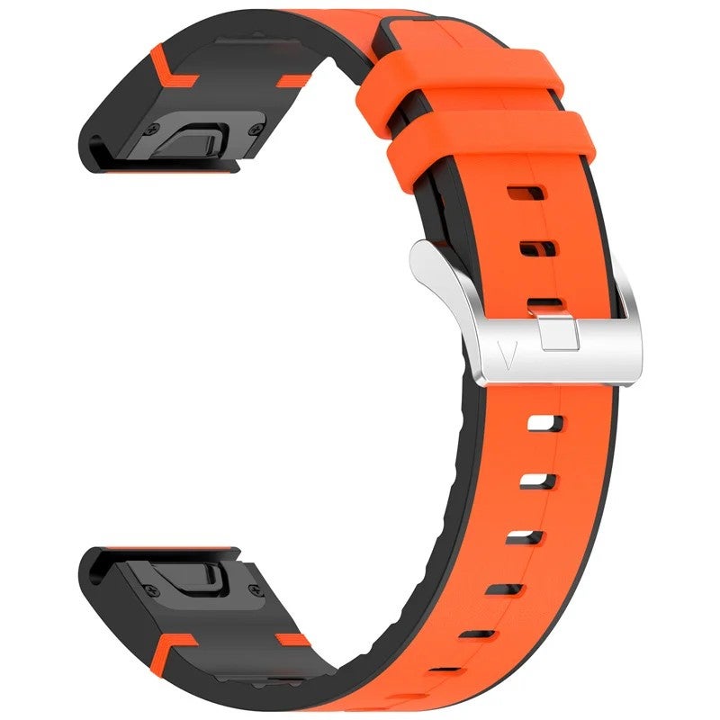 Bluejw 20/22/26mm Quick Release Watch Band for Garmin Fenix 8 - Silicone Leather Breathable Adjustable Replacement Strap - Image 1