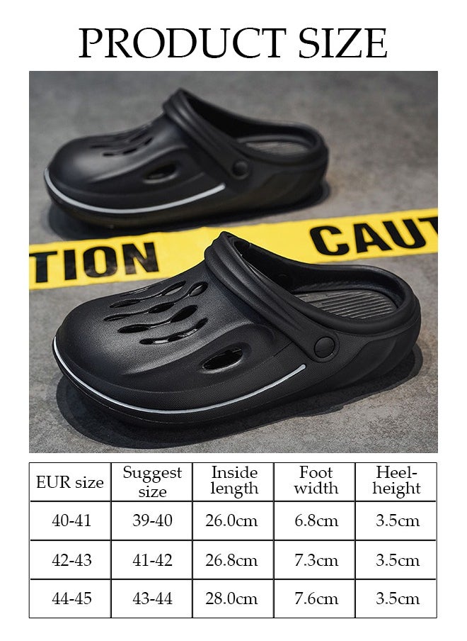 DUNISO - Men's Clog Sandals Fashion Quick Drying Slide Sandal with Non-slip Soles Thick Sole Beach Slipper Breathable Slip-on Sandal Men's House Flat Slipper for Indoor & Outdoor - Image 1