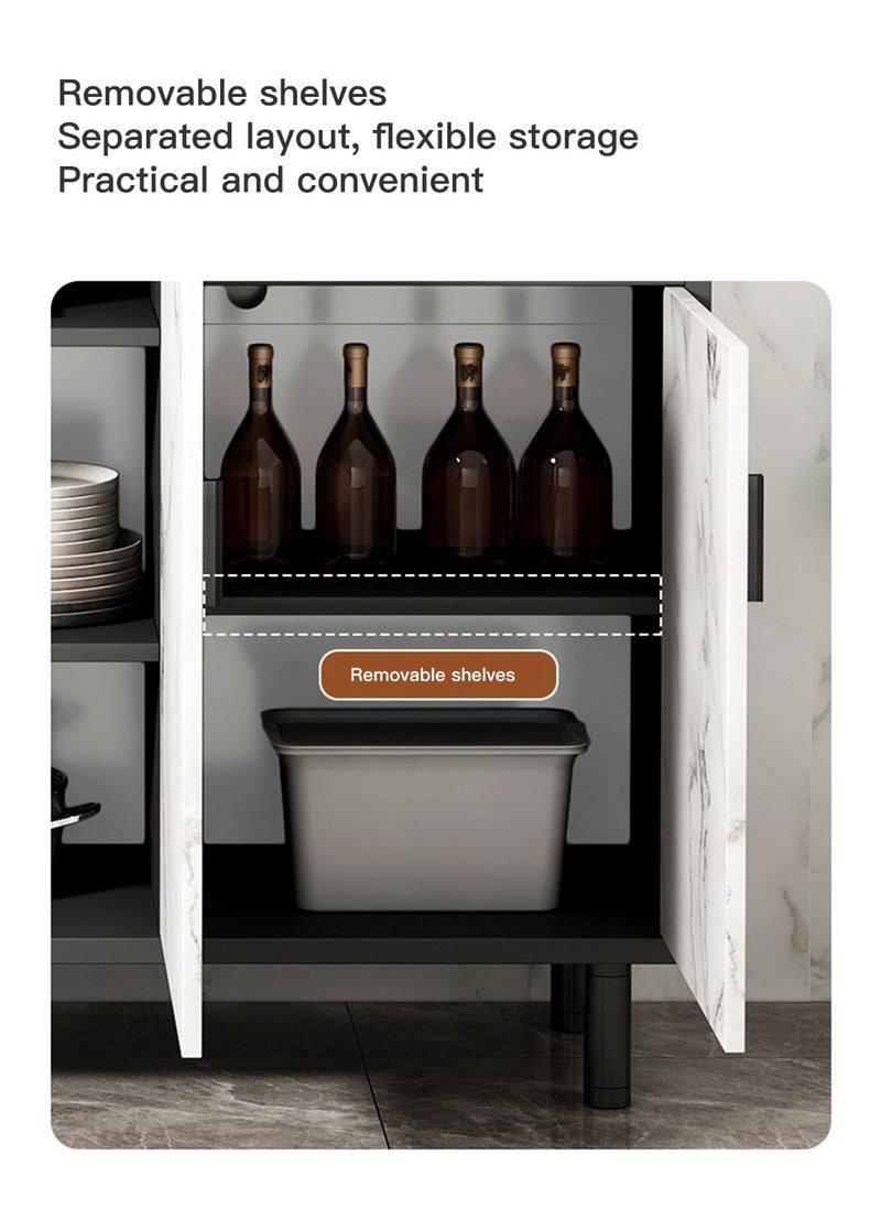 Sharpdo Modern Simple Cabinet Living Room Storage Cabinet Tea Cabinet Home Cabinet 80*40*92.5cm  - Image 5