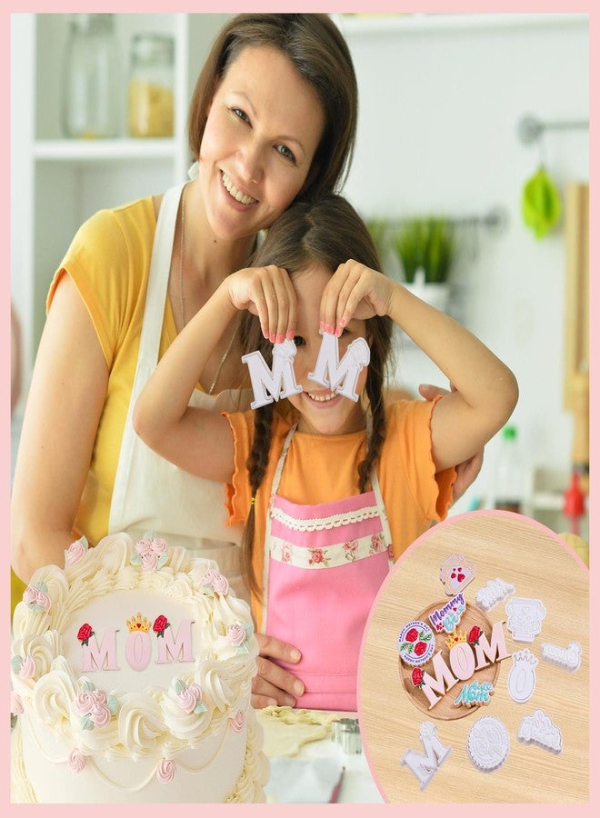 Flycalf Mothers Day Cookie Cutters with Plunger Stamps Handle Detailed 3.5" Best Mom Metal PLA Cutters for Baking with Grandma, Easy Press Tool for Picture Cookies - Image 3