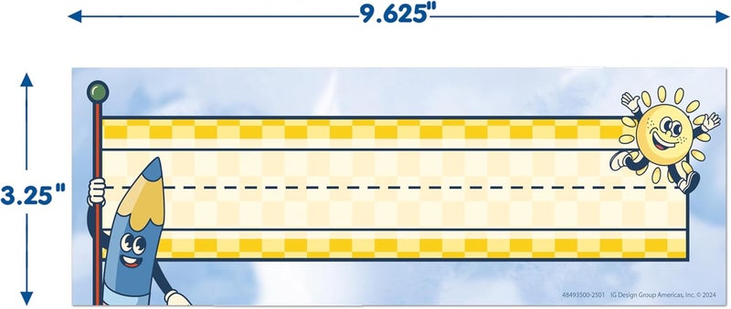 EUREKA 843246 S'Cool Era Tented Student Nameplates for Classrooms and Desks, 9.5" x 6.5", Multicolor, 36 Pieces - Image 4