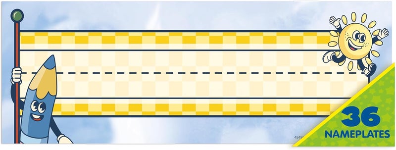 EUREKA 843246 S'Cool Era Tented Student Nameplates for Classrooms and Desks, 9.5" x 6.5", Multicolor, 36 Pieces - Image 5