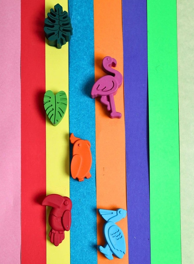 Peekado Tropical Bird Shaped Crayons for Kids, Pack of 6 | Handmade Non-Toxic BIS Certified Jumbo Crayons | Birthday Return Gift, Party Favor, Preschool Art Supplies | Ages 3+ - Image 3
